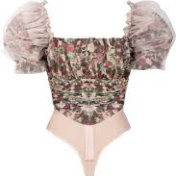House of CB Nina Floral Mesh Bodysuit - Picture 4 of 8